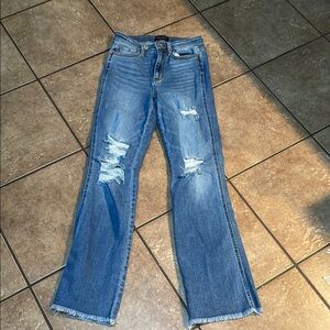 JUDY BLUE Stylish Blue Distressed Jeans 3/26